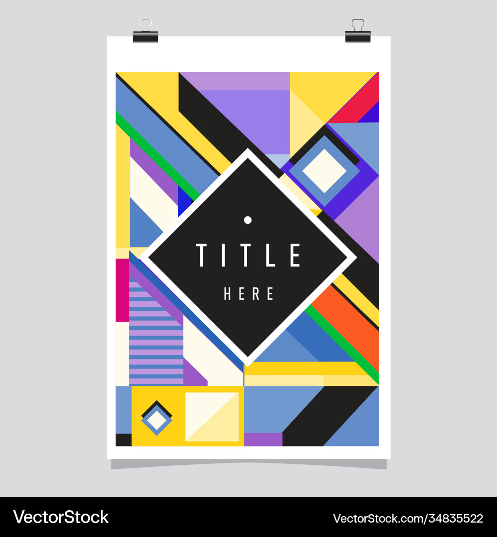 Abstract colorful geometric pattern background Vector Image