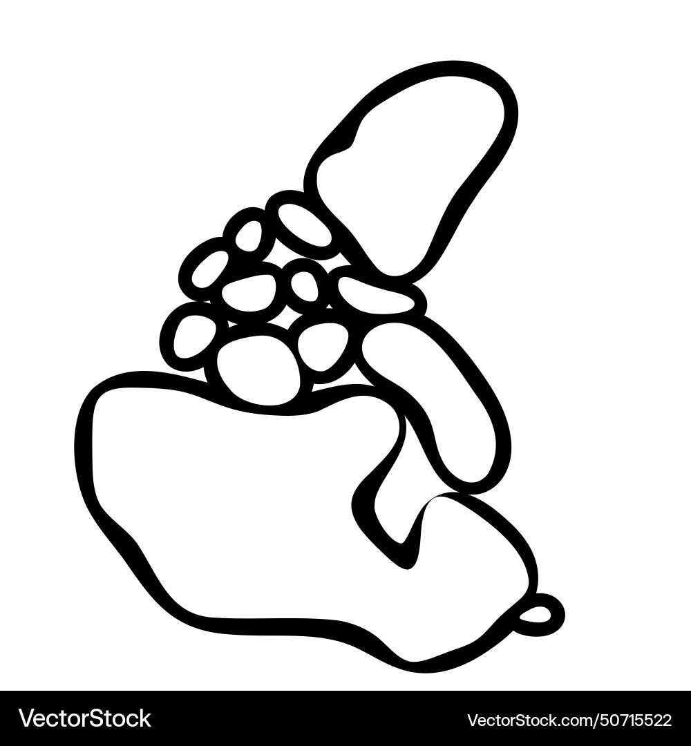 Canada simplified map Royalty Free Vector Image