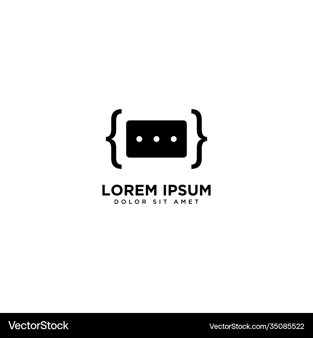 Code chat design communication simple Vector Image