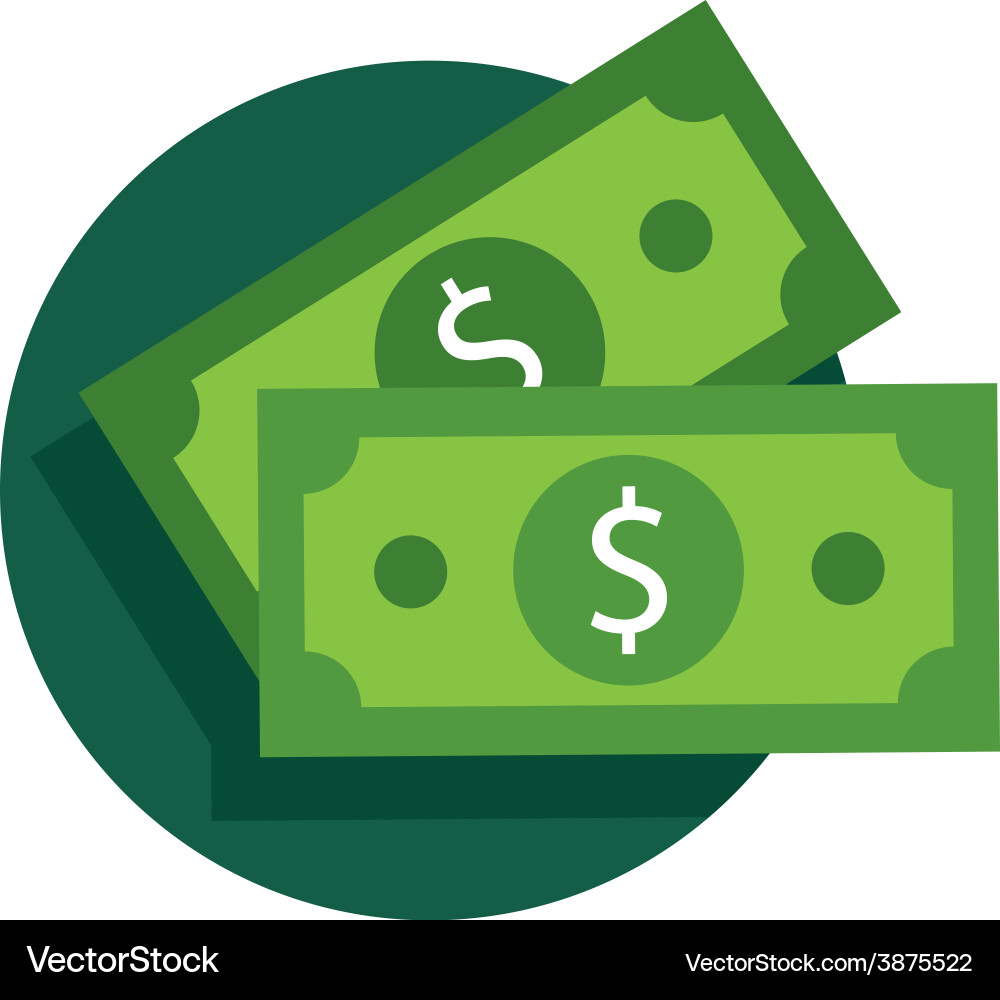 Dollar bill icon vector image