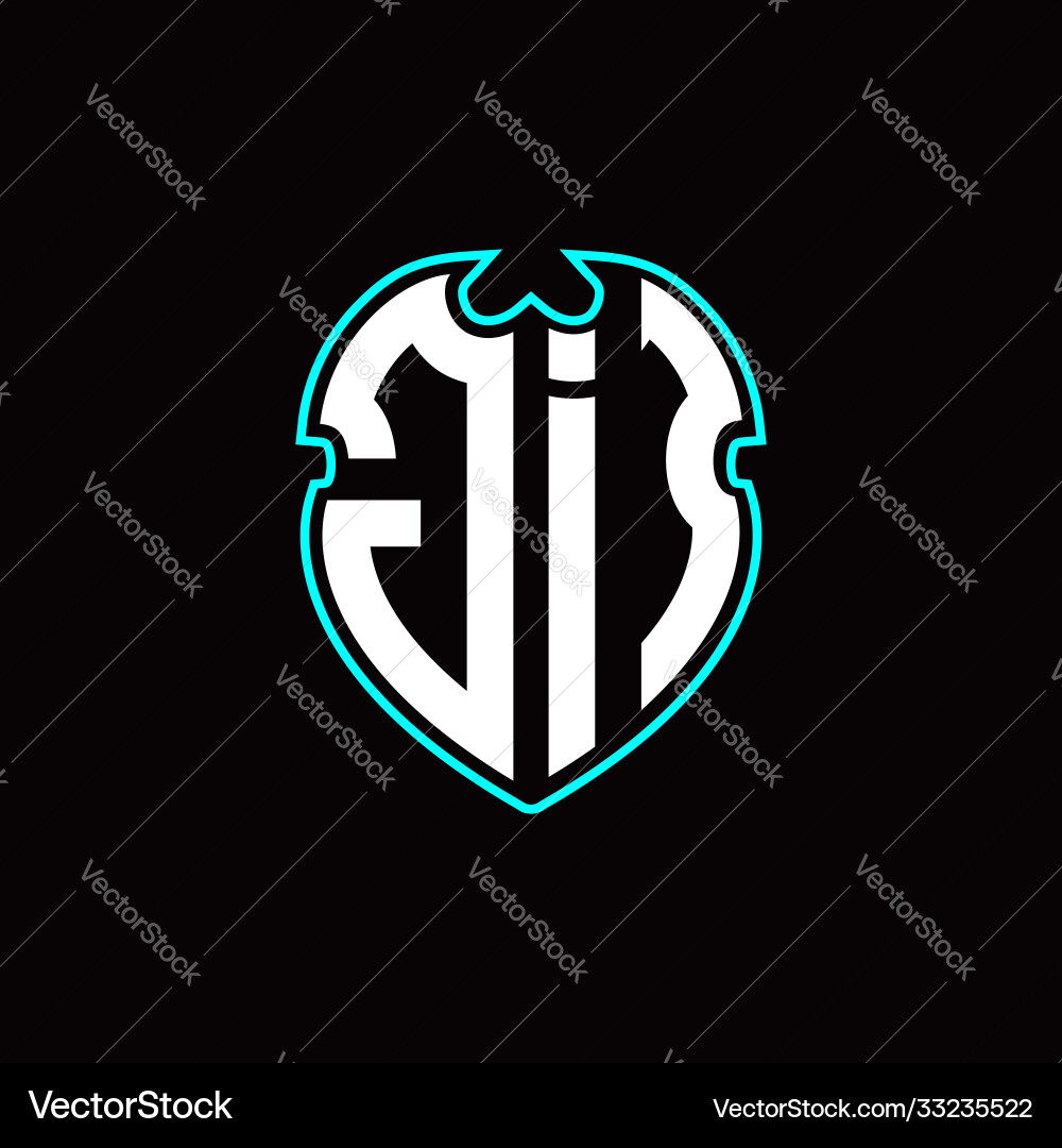 J i initial logo design with a shield shape J i initial logo design with a shield shape Vector Image