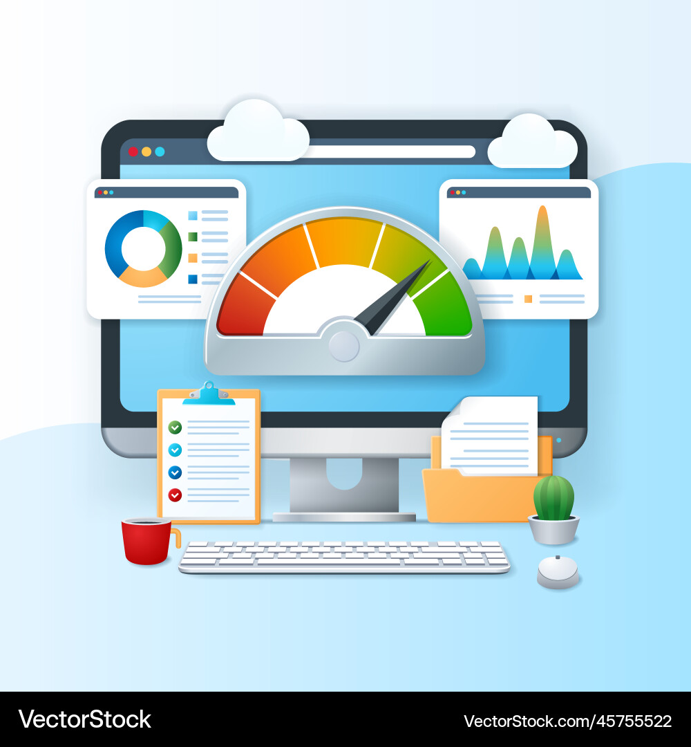 KPI Data Report - Business Analytics Vector Image