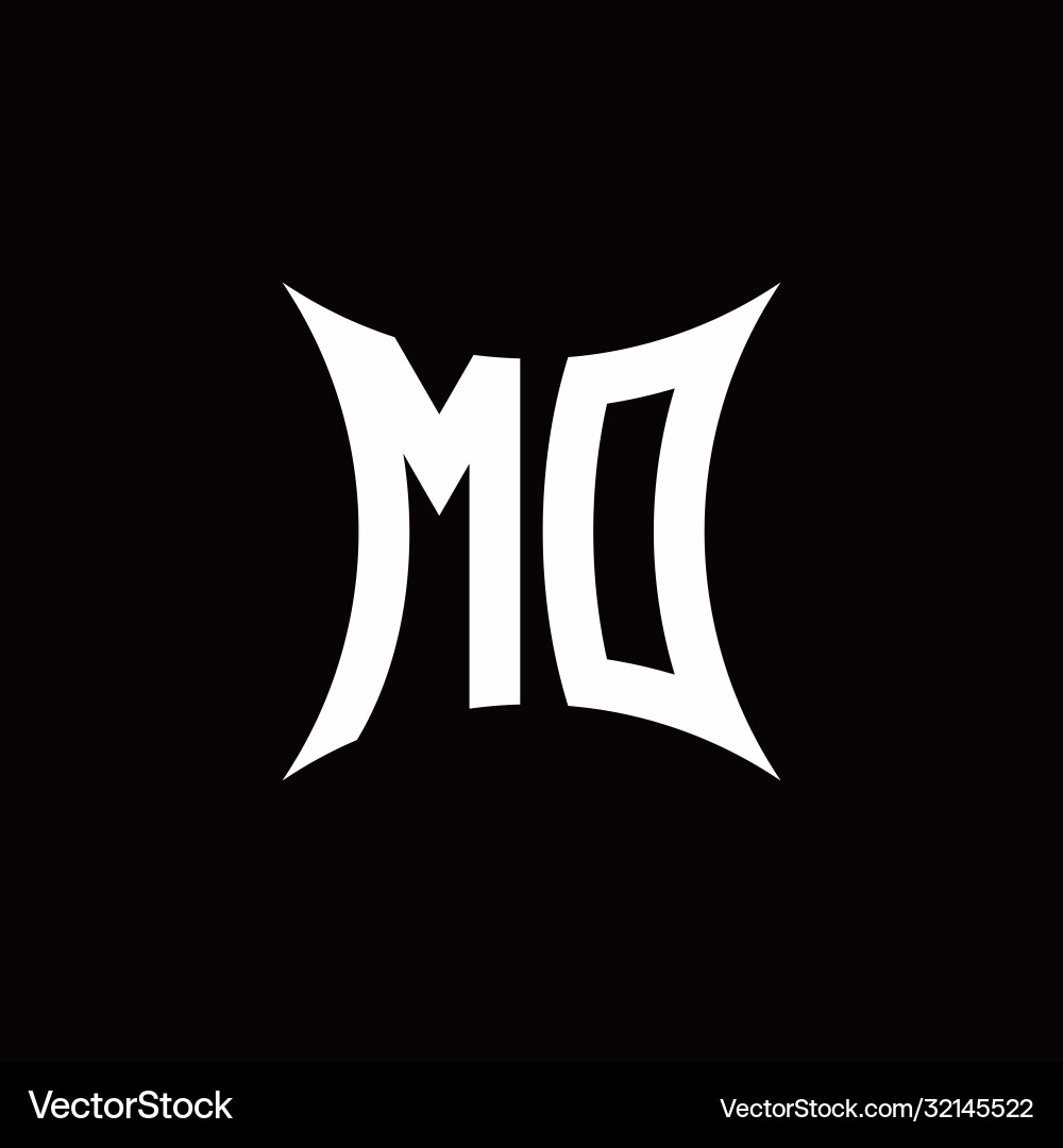 Md monogram logo with sharped shape design Vector Image