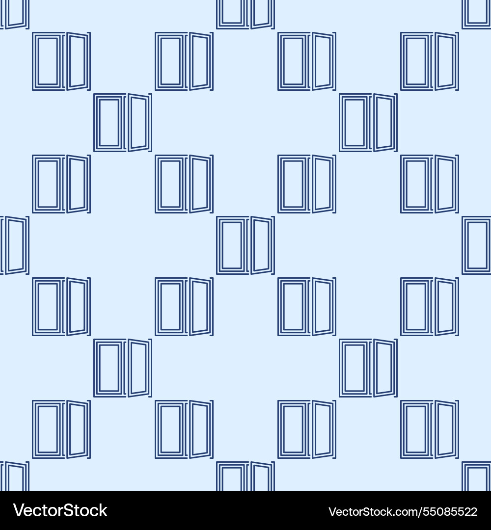 Plastic window seamless pattern in outline style Plastic window seamless pattern in outline style vector image