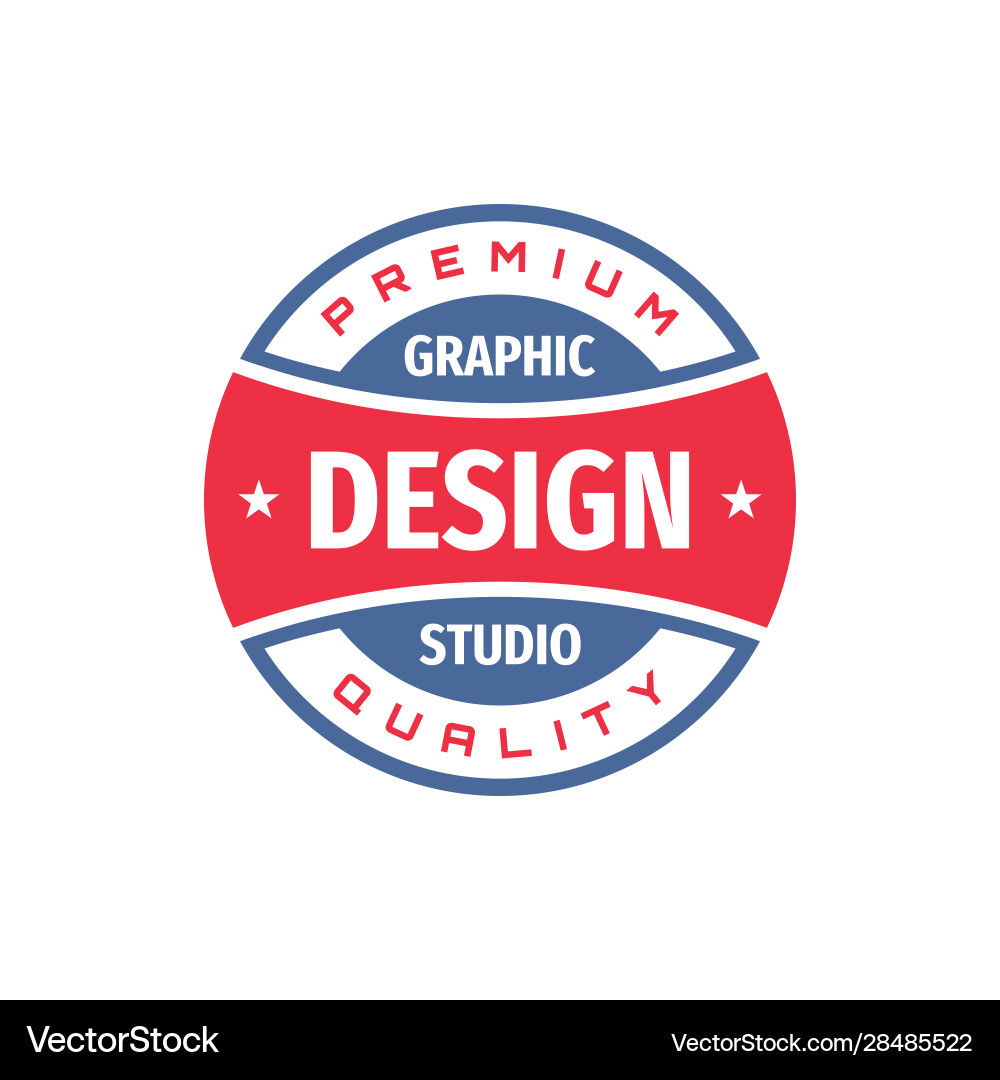 Premium Circle Logo Badge - Studio Emblem Vector Image