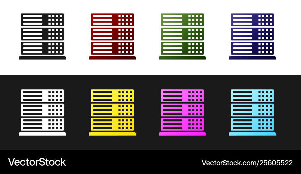 Set server data web hosting icon isolated Set server data web hosting icon isolated Vector Image