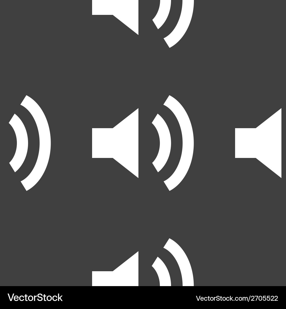 Speaker web icon flat design seamless pattern Vector Image