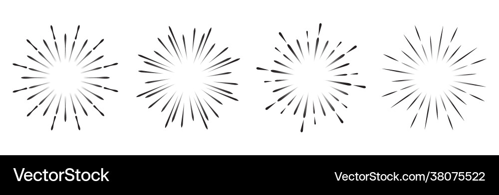 Sunburst Ray Patterns Vector Image
