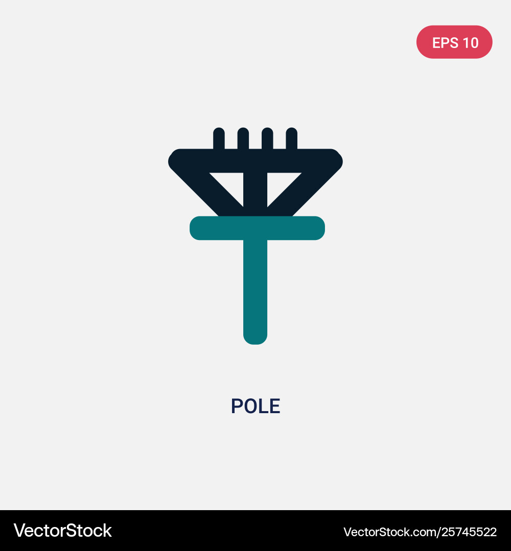 Two color pole icon from maps and flags concept Vector Image