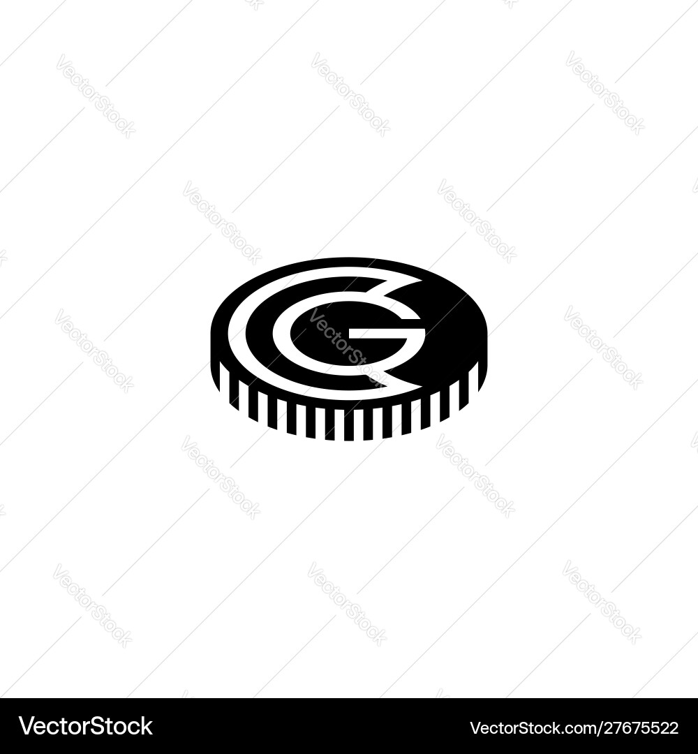 Ursprünglicher Buchstabe c g Logo Vorlage mit Münz Krypto Ursprünglicher Buchstabe c g Logo Vorlage mit Münz Krypto vektorbild