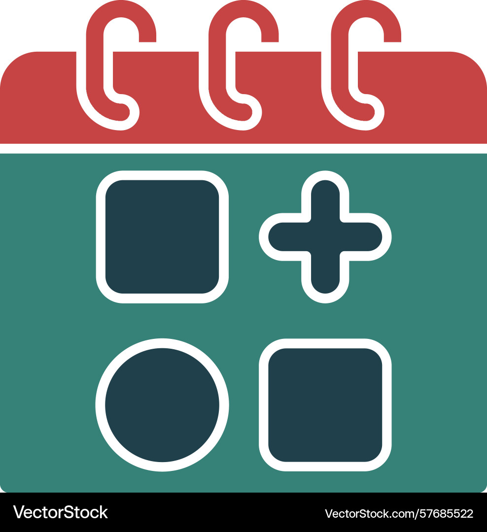 Widget glyph multi color icon Vector Image