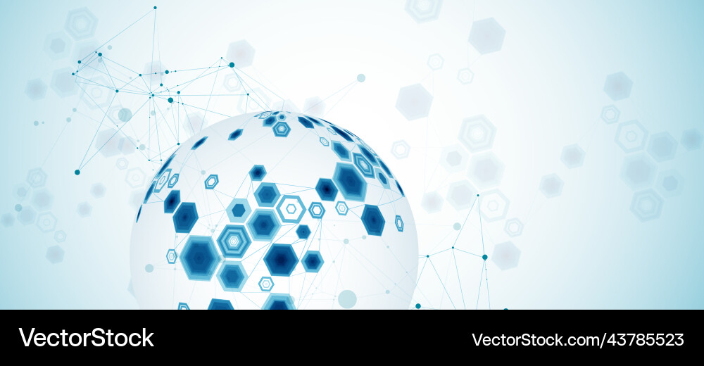 Abstract sphere background with plexus effect 3d Abstract sphere background with plexus effect 3d vector image