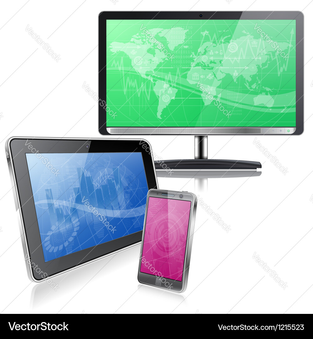 Computer devices vector image