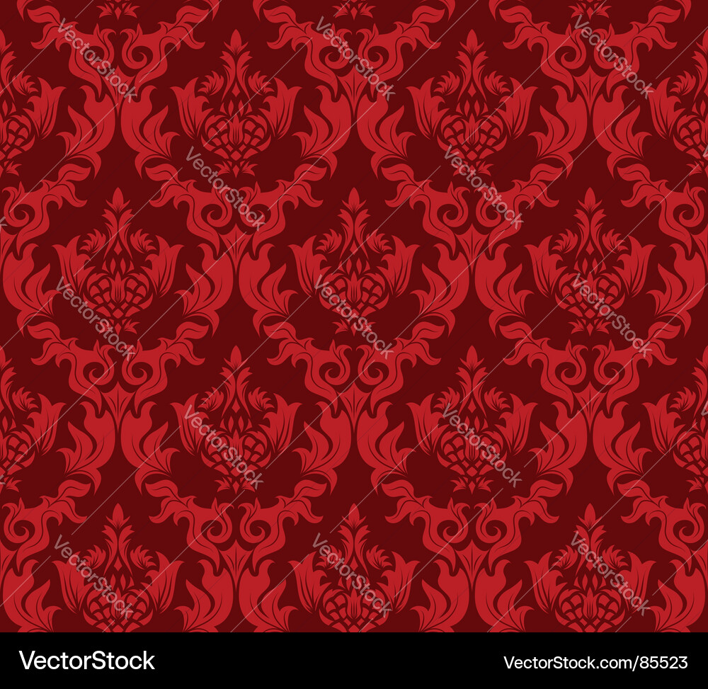 Damask pattern vector image