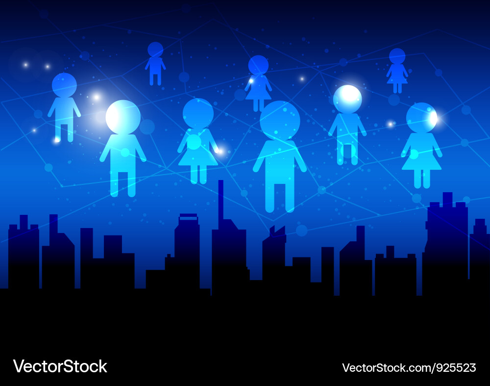 Digital Connection Network Vector Image