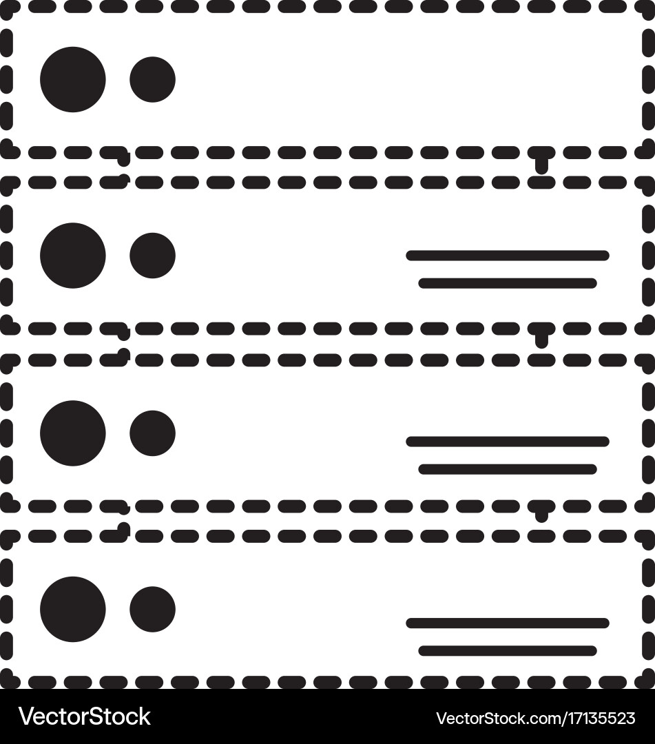 Dotted shape database technology system Vector Image