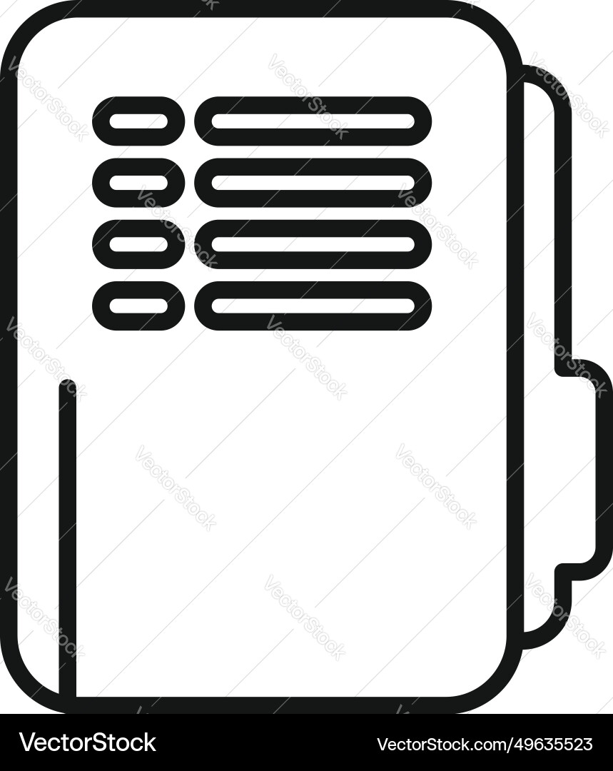 Folder record keep icon outline document Folder record keep icon outline document vector image