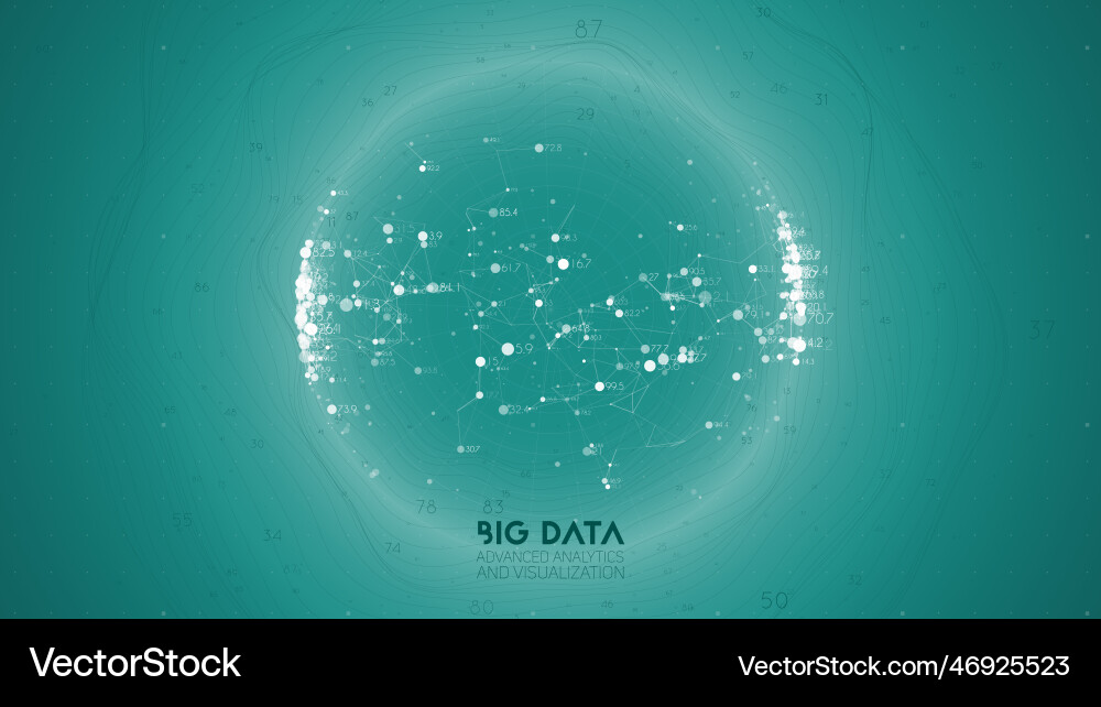 Futuristic Data Network Visualization Vector Image