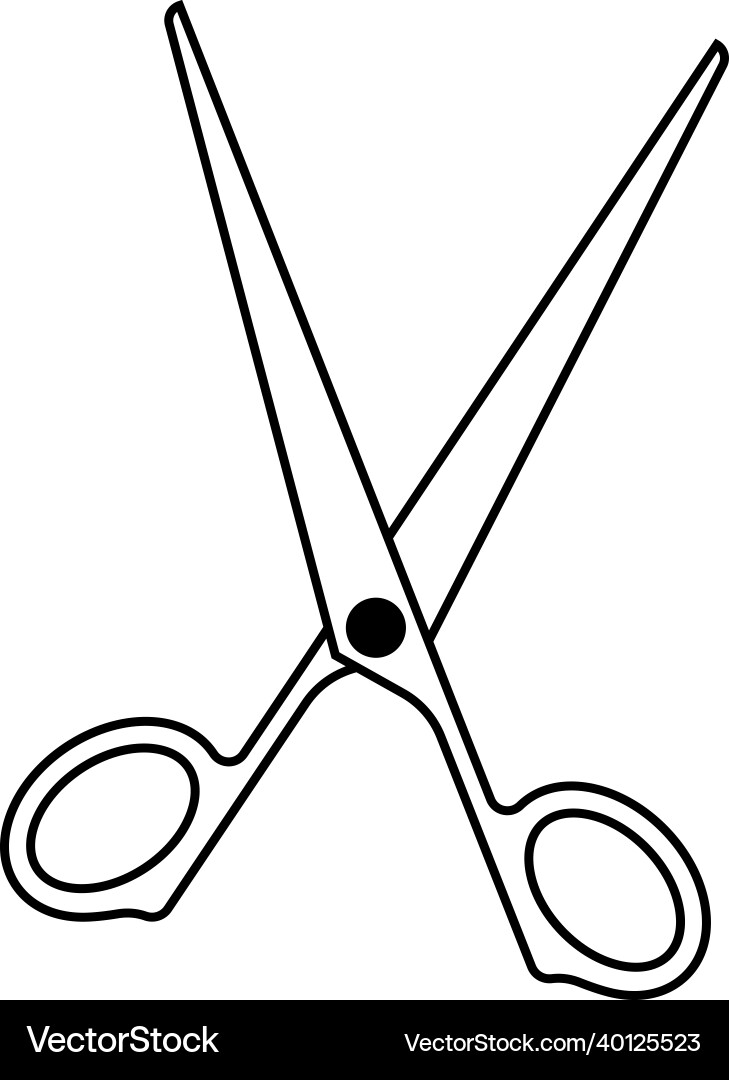 Isolated Scissors Icon Template Vector Image