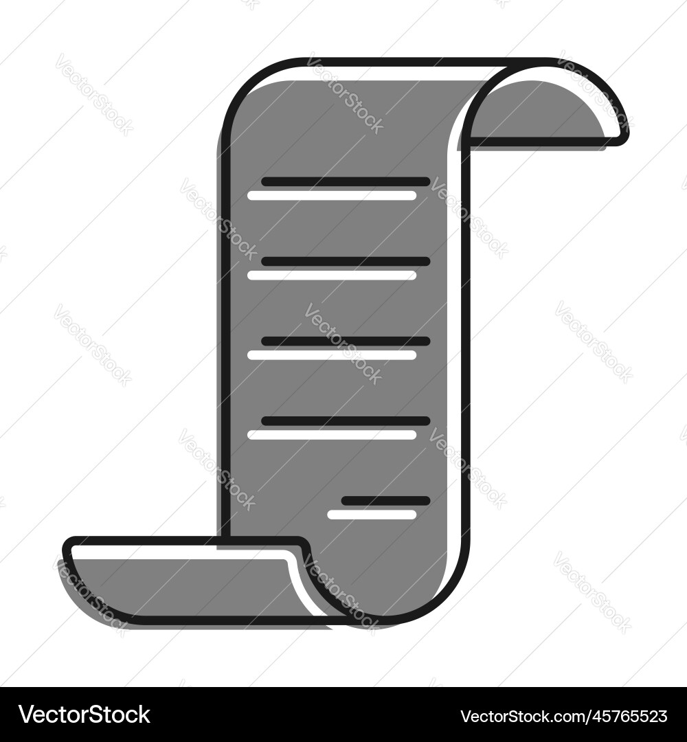 Linear icon scroll paper papyrus Linear icon scroll paper papyrus Vector Image