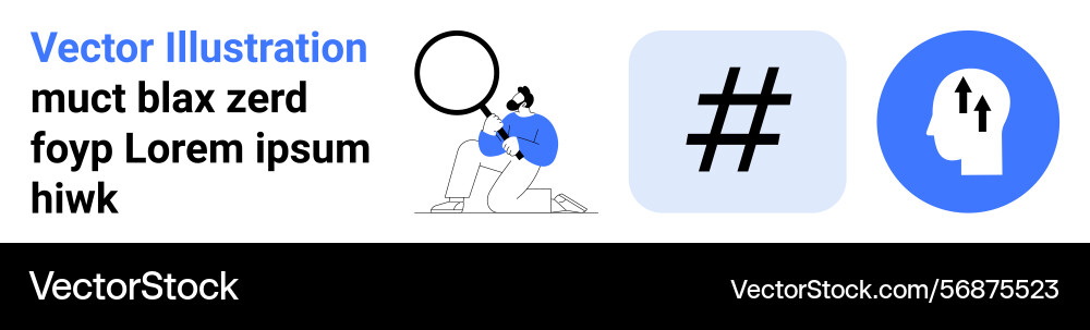 Man analyzing data trending metadata tag icon Man analyzing data trending metadata tag icon vector image