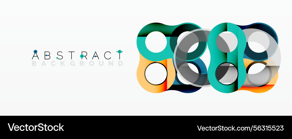 Modern abstract design features overlapping Vector Image