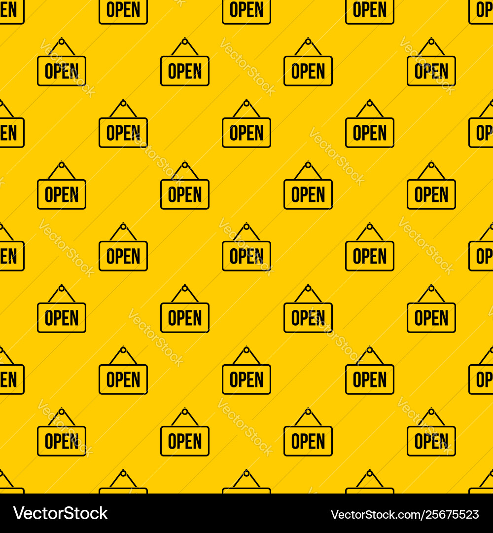 Sign open pattern Sign open pattern vector image