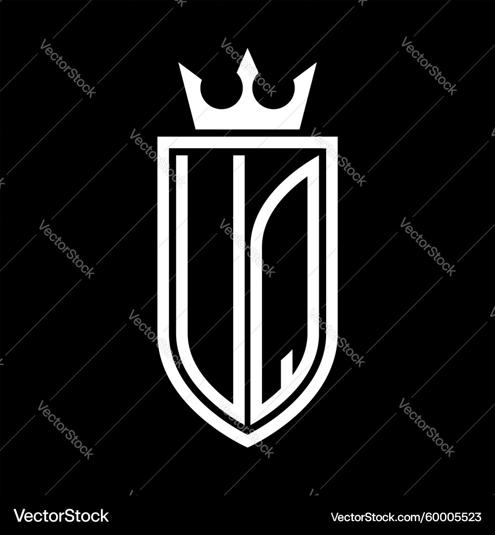 UQ Monogram Logo - Shield & Crown – Royalty-Free Vector | VectorStock