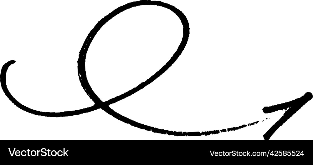 Brushstroke arrow smooth two loop up hand drawn Brushstroke arrow smooth two loop up hand drawn Vector Image
