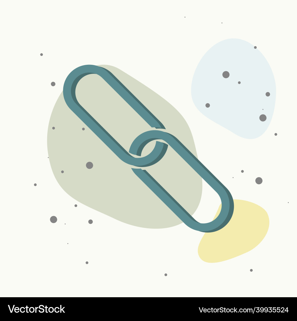 Chain links icon on multicolored background Vector Image