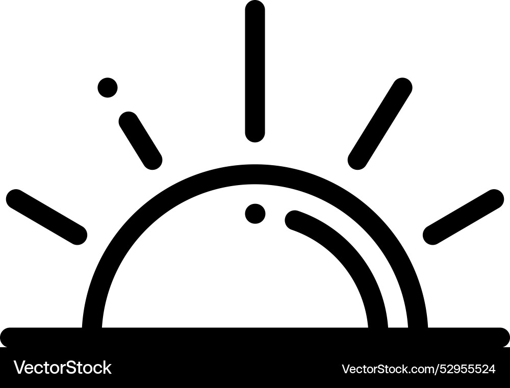 Dawn icon thin linear style design isolated Dawn icon thin linear style design isolated vector image