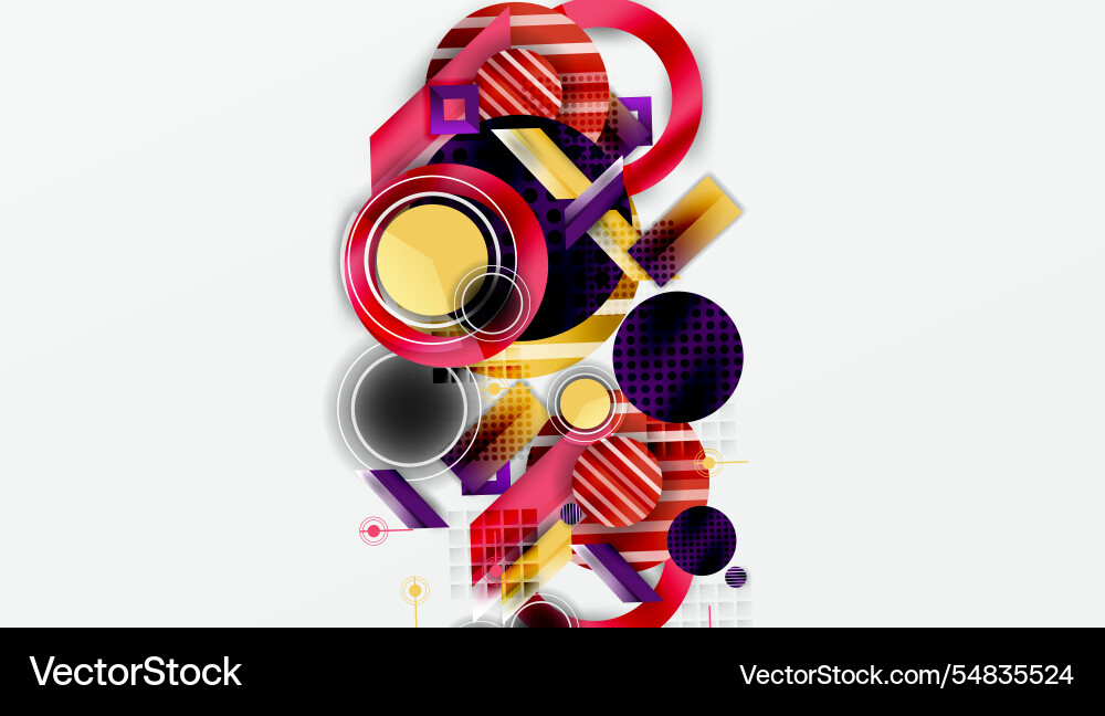 Dynamic complex geometric abstract background Vector Image