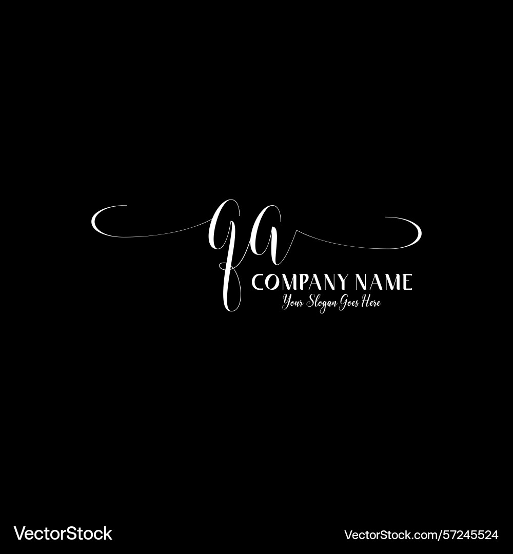 Elegant qa initial logo designs with modern Elegant qa initial logo designs with modern vector image