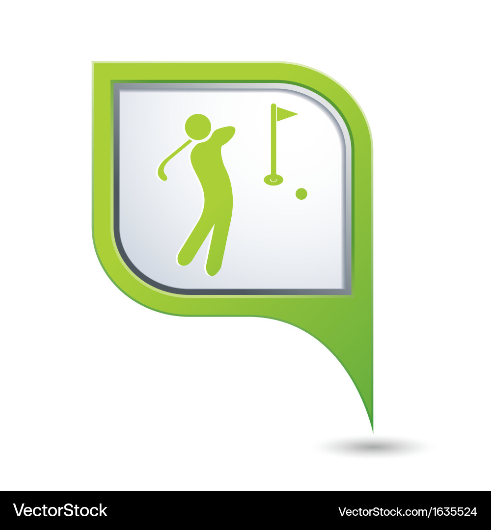 Golf Pointer Icon Set Royalty Free Vector Image