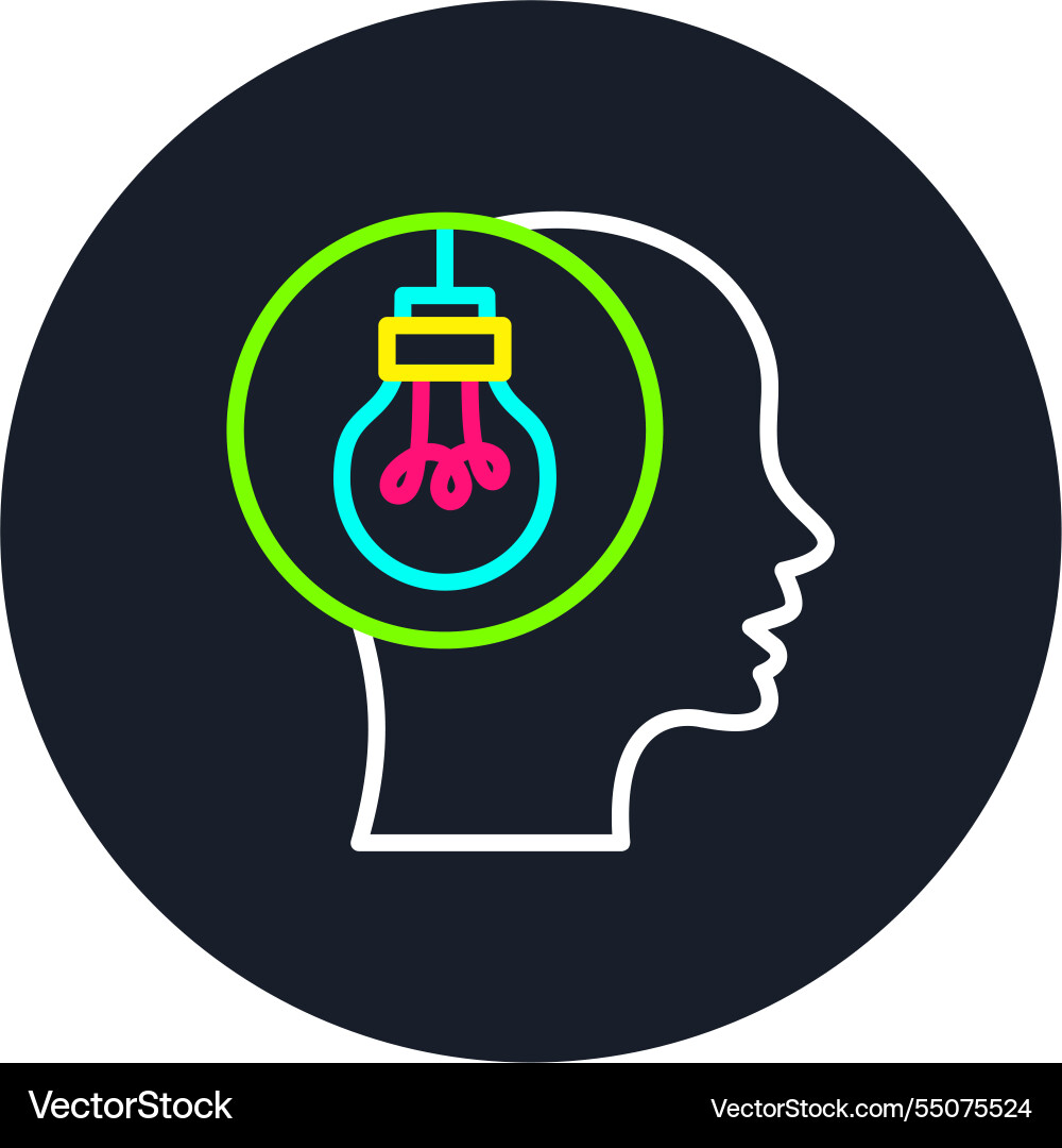 Idea line multi color icon Vector Image