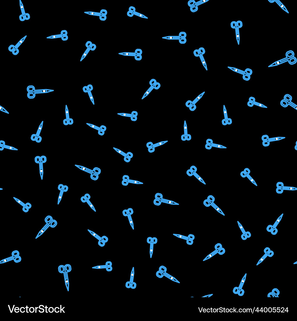 Line scissors icon isolated seamless pattern Vector Image