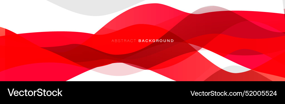 Red and White Wavy Abstract Background vector image