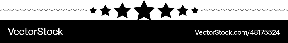 Star frame border horizontal line shape icon Vector Image