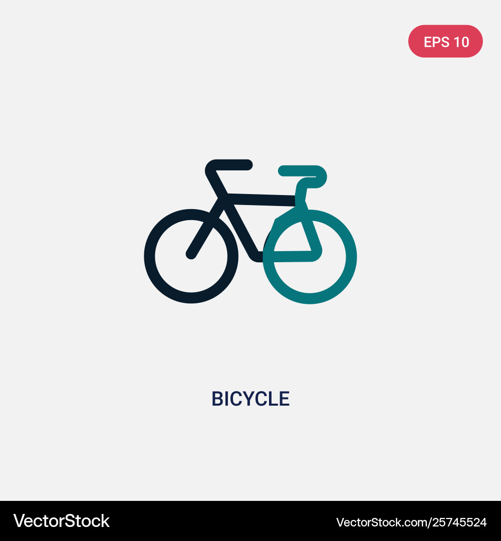Two color bicycle icon from maps and flags Two color bicycle icon from maps and flags Vector Image