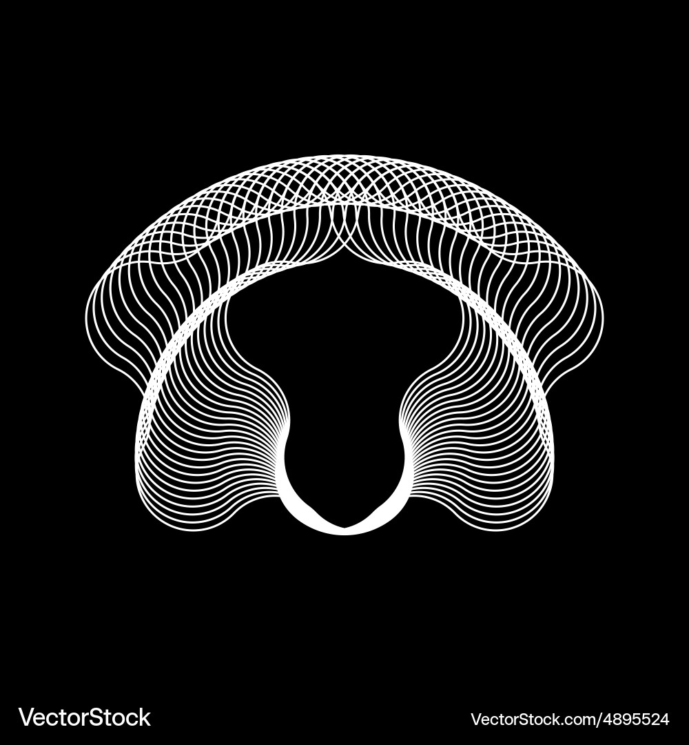 White abstract fractal shape Vector Image