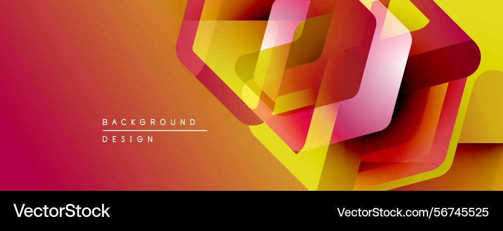 Abstract geometric shapes overlap creating Vector Image