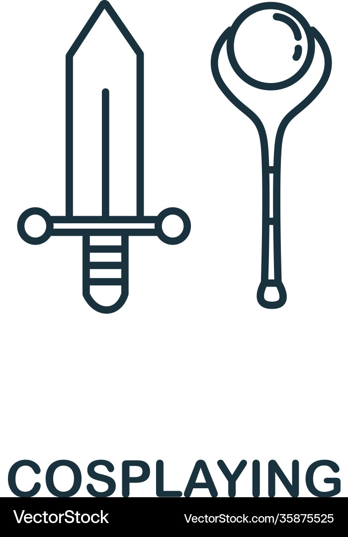 Cosplaying icon from hobbies collection simple Vector Image