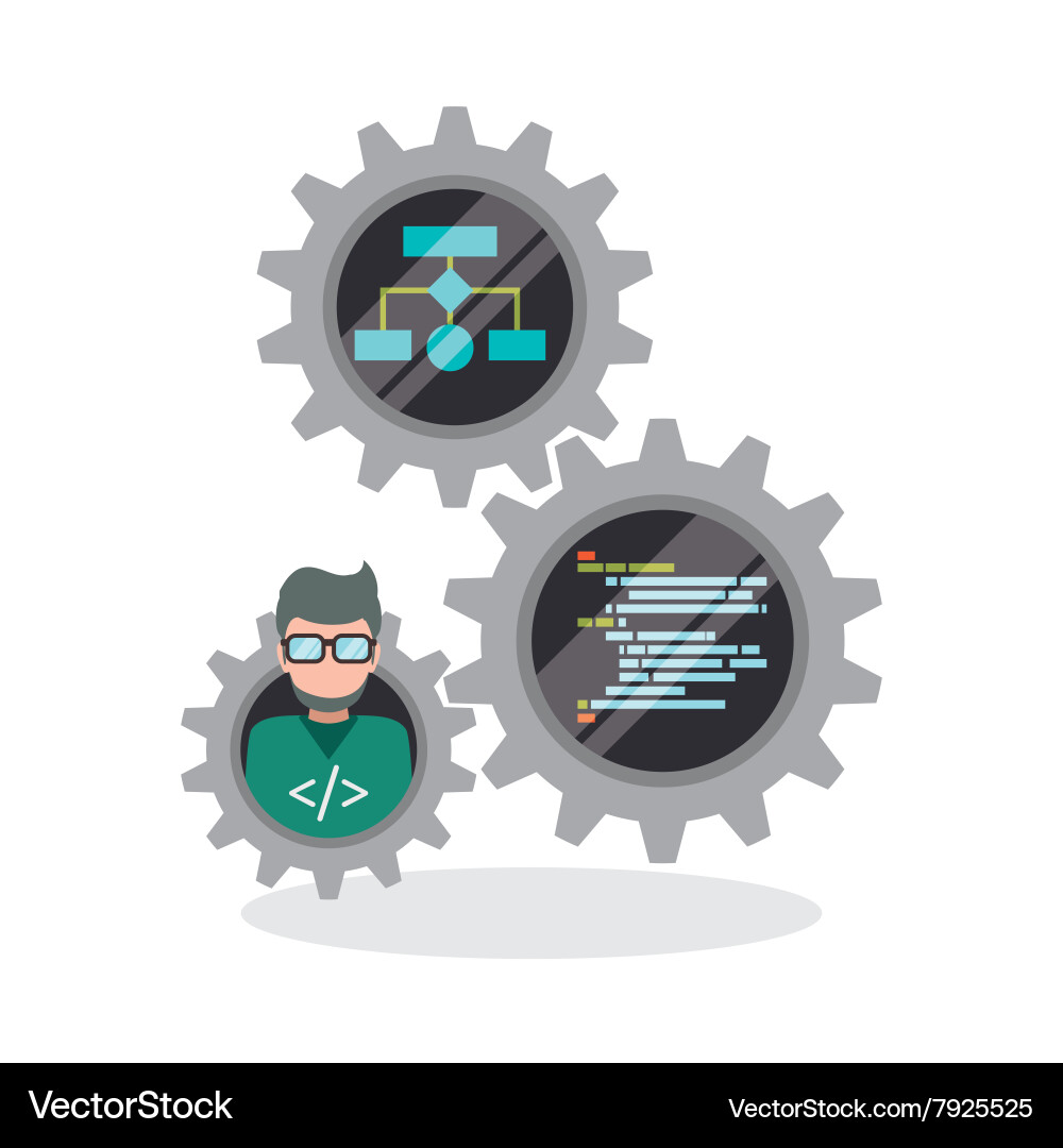 Development and software design Vector Image