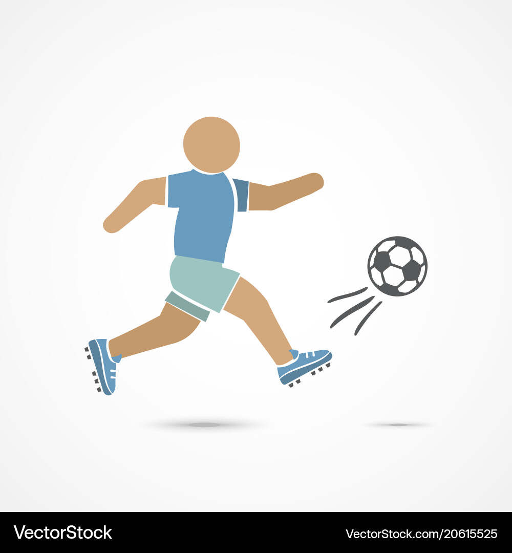 Dynamic Soccer Player vector image