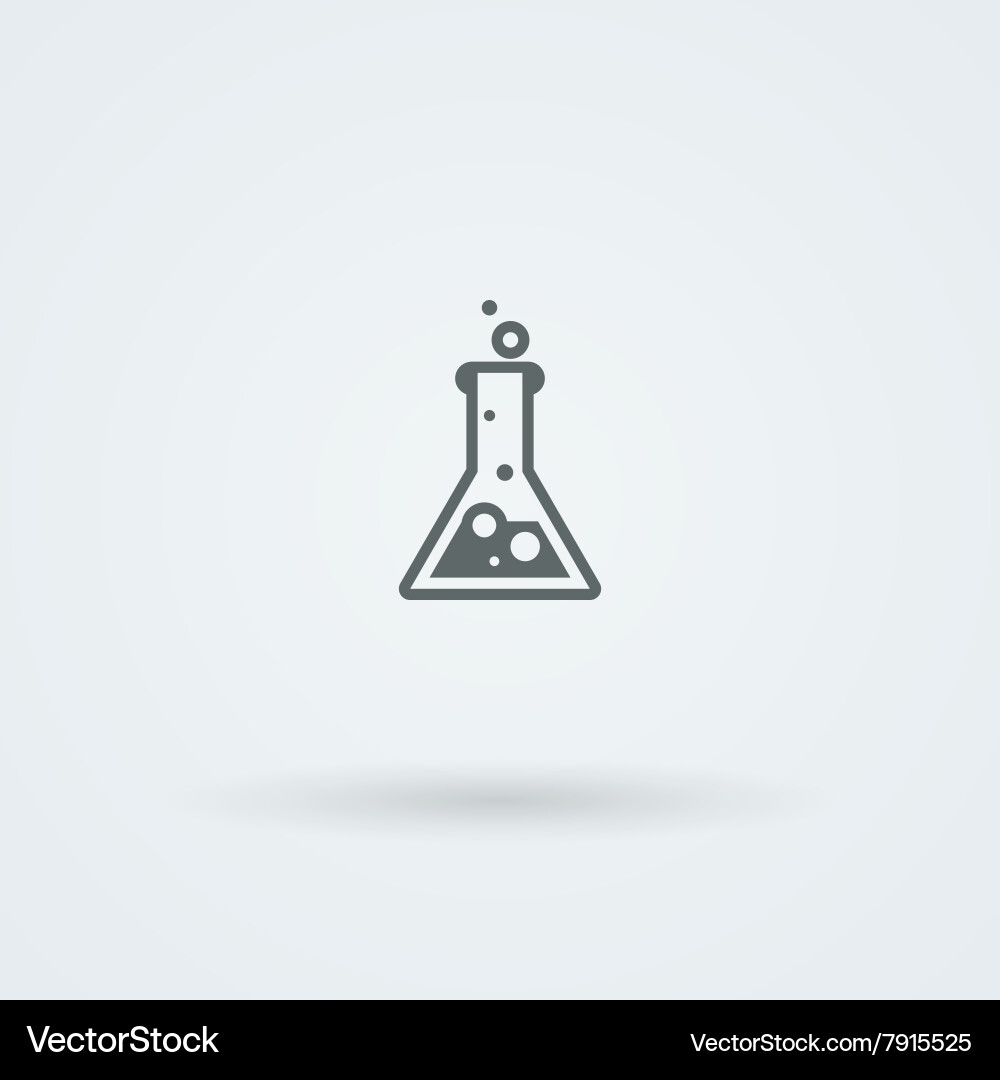 Flask with the boiling liquid science Vector Image