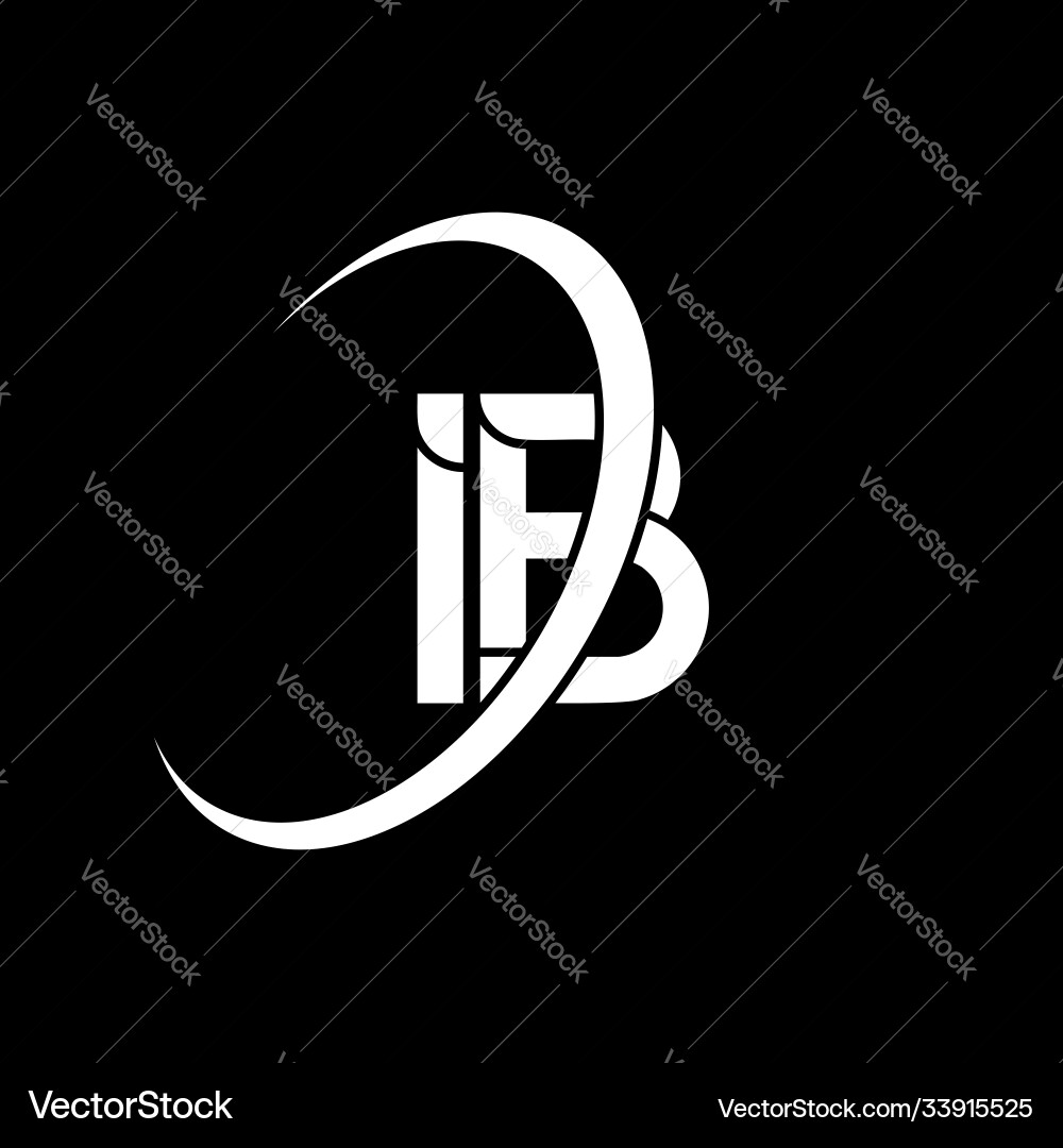 Ib logo i b design white letter ibi – Royalty-Free Vector | VectorStock, image size:1000x1080