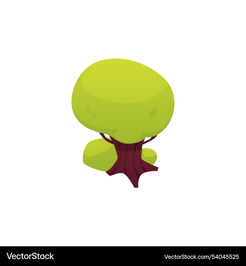 Icon of tree with a trunk branches Vector Image