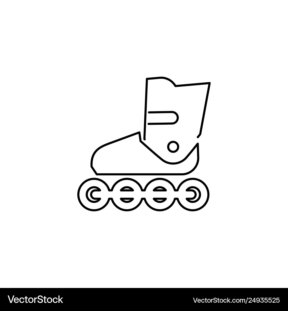 Inline skates simple flat style icon Vector Image