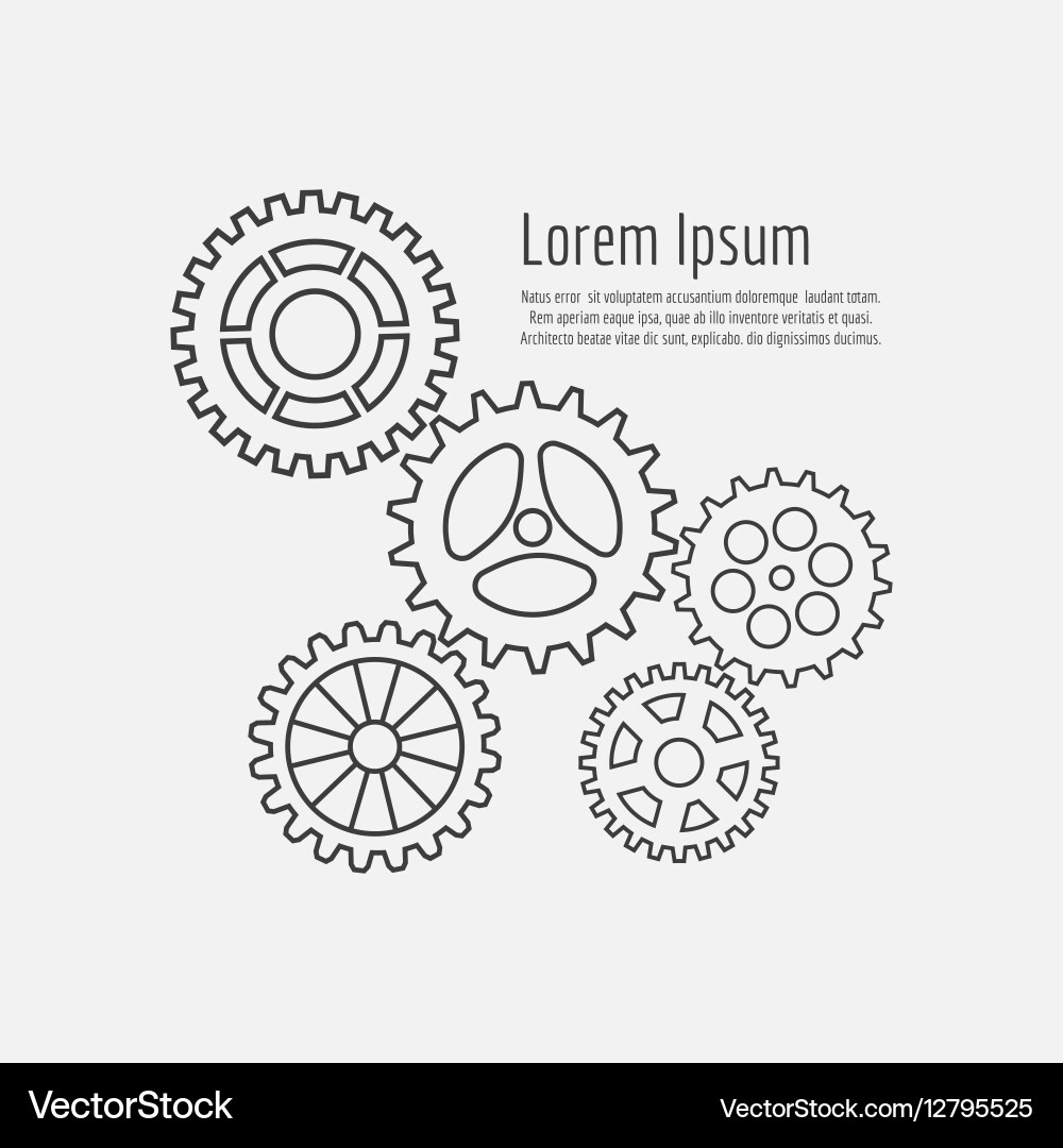 Interlocking Gears Background vector image