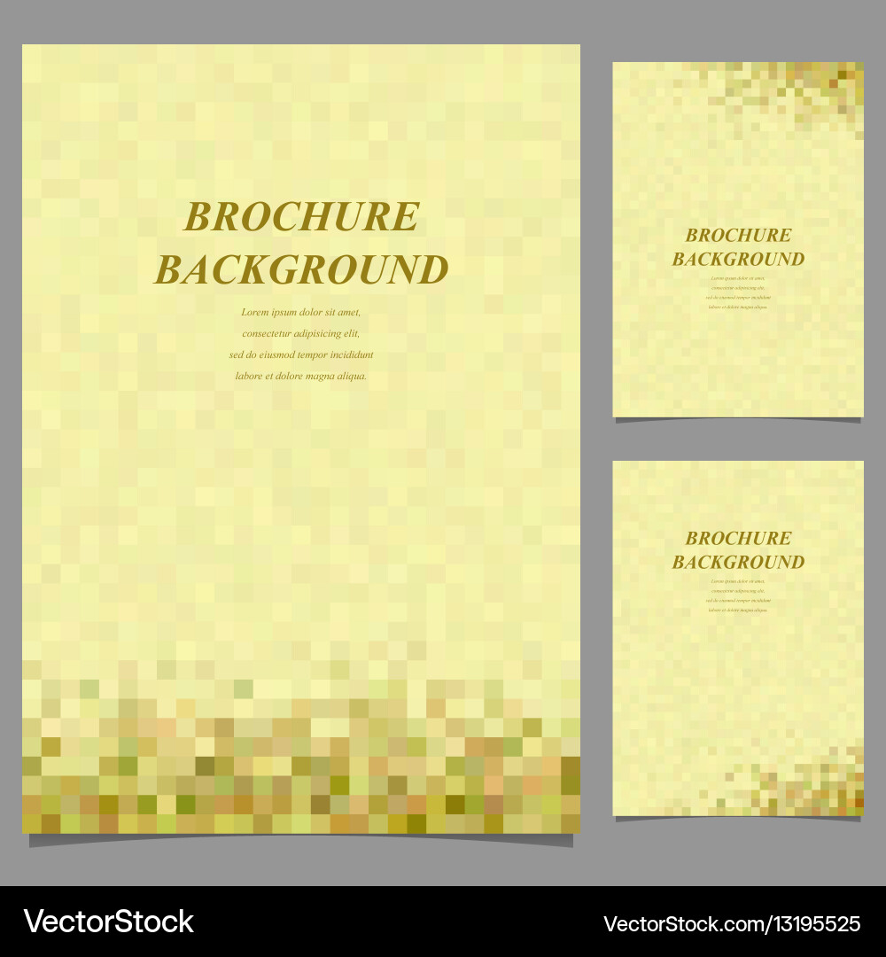 Modern square pattern brochure background set Vector Image
